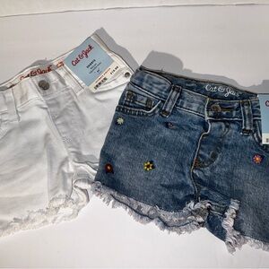 Cat & Jack White and Blue Shorts Duo